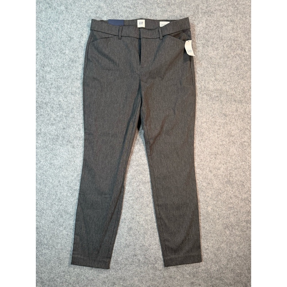 GAP Signature Skinny Ankle Pants Gray Stretch Mid Rise Trousers Size 6 NEW